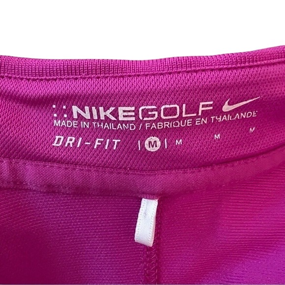 Nike Golf Dri-FIT Polo Shirt Pink Purple Fitted Activewear Athleisure Top‎ M - Picture 6 of 7